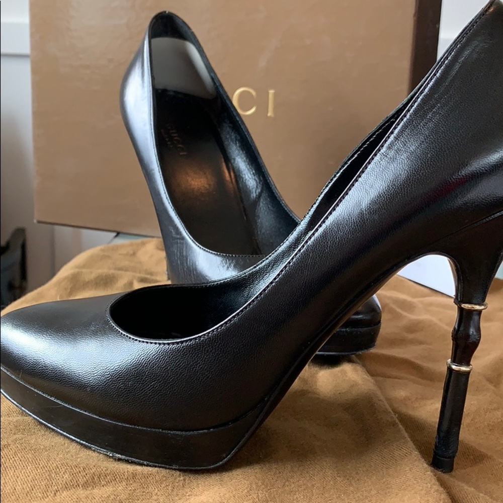 Gucci Bamboo leather heels